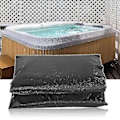 Miniatyrbild 4 av 5: 10 storlekar fyrkantigt bubbelbadsskydd med vattentätt solskydd UV-beständigt, utomhus bubbelbad spa bad poolskydd täckning, 190t