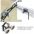 Miniatyrbilde 4 av 5: Dusjdørruller, 4 stk Doble Dusjdørruller Skyvedør Hjul Erstatning for Dusjkabinett for 14mm Glasshull, DEBUNS