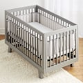 Miniatyrbild 7 av 7: Babysängsskydd, 4-sidig hopfällbar spjälsäng, babysängsskydd, 3D andningsbart nät, för att skydda barn och dekorera spjälsängen Five-pointed star on white sides