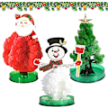 Miniatyrbilde 1 av 7: Mini Juletre Kunstig, 3 Stykker Små Juletre Selvvoksende, Romantisk Magisk Papirtre, DIY Krystalldyrking, Kreativt Leke, Barn (A) en
