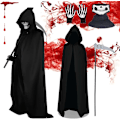 Miniatyrbillede 1 af 7: Halloween kappe, kappe cosplay kappe rekvisitter til halloween-masquerade a 140
