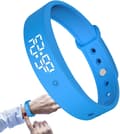 Fitsleep 2025 Vibrating Alarm Band for Deep Sleep - Silent Alarm Clock Bracelet light blue light blue