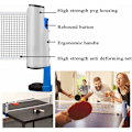 Miniatyrbilde 2 av 5: Uttrekkbart Ping Pong Nett, Bærbart Bordtennisnettstativ, Perfekt for Ping Pong Bord, Skrivebord, Spisebord, Justerbar Lengde 190CM