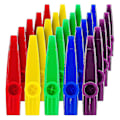 Miniatyrbillede 1 af 3: 25 stk. Kazooer i plast - Musikinstrumenter med Kazoo-fløjtemembraner til gave, præmie og fest