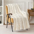 Miniatyrbillede 2 af 5: 100x150cm Tæppe Sherpa Fleece Kast i Blød og Plysset Uld med Varmende Luv for at Hjælpe Dig med at Sove Bedre til Baby Seng Beige
