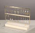 Guldsmyckeshållare - 27x22x7 cm - Metall & Trä - Örhängesställ - Perfekt Display