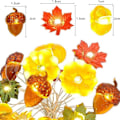 Miniatyrbild 6 av 9: LED-koppartrådsljus för skördefest 3D pumpa ekollon lönnlöv ljusslinga MJ51 Tacksägelsekoppartrådsljus 3D Pumpkin 5m 50 lights always on USB model