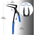 Miniatyrbillede 3 af 5: Circlips-tang Cylinderringtang Fjerner Indvendige Ringe Bøjetang til Lastbiler, Biler, Motorcykler