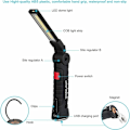 Miniatyrbilde 3 av 5: X COB Arbeidslampe Oppladbar LED Arbeidslampe COB Verkstedlampe Lommelykt LED Arbeidslys Med Magnetisk Base Inspeksjonslampe For Fotturer, Camping