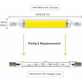 Miniatyrbild 2 av 5: Förpackning R7S 10W 78mm Dimbar LED-lampa Kallvit 6000-6500K 100W Halogen J78 Ersättning R7S Basrör Dubbelsidig 360 Graders Spridningsvinkel Energibesparing.