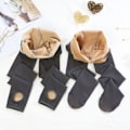 Miniatyrbillede 3 af 5: IC Vintervarme Leggings Dame Tykke Fleece Leggings Sort 220g