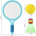 Pikkukuva 2 / 6: Lasten tennismailasetti, lasten sulkapallosetti, kevyt sulkapallosetti, lasten tennismailat, lapsille sisä- ja ulkoilulajeihin Blue + pink-3 + 3