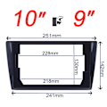 Miniatyrbilde 5 av 5: 9'' 10'' til 7'' bilradio ramme for universell 2 Din Android spiller ramme 7'' transform ramme 10'' til 9'' panel konverteringer