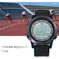 Miniatyrbillede 2 af 5: Fodbolddommerur med timer, timer, natlys, nedtælling, stopur, sportslærerkamp, stor urskive (sort) A