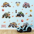 Miniatyrbild 5 av 7: Väggdekaler sovrum, bilar pojke väggdekaler, racerbilar väggdekaler, väggdekal/väggdekaler, väggdekor för barnrum pojkar sovrum lekrum Vehicle-b