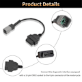 Pikkukuva 3 / 5: 6PIN to 16PIN Diagnostic OBD2 Cable Adapter, OBDII Scanner Replacement for CAN AM ATV UTV Motorcycle Bike Tools