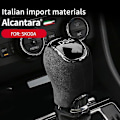 Miniatyrbild 3 av 5: Topp italiensk Alcantara växelspaksknoppsskydd för Skoda Superb Octavia Rapid Kamiq växelspaksskydd