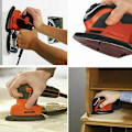 Miniatyrbillede 4 af 5: 10 stk. 2000 korn sandpapirark til Black and Decker detalje palm sliber..DEBUNS