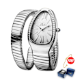 Miniatyrbillede 1 af 6: MISSFOX Dameure - Slangeformet Ur til Kvinder - Unikt Guld Kvartsur - Relogio Feminino B-1221-SW-1
