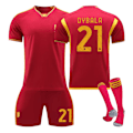 Pikkukuva 1 / 3: AS Roma Kotikenttäpaidat 2023/24 Dybala #21 Jalkapallopaidat 16(90-100CM)