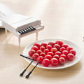Miniatyrbilde 4 av 5: IC 10 stk Piano Fruktgaffel Kreativt Piano Keyboard Plastgaffel Barn svart