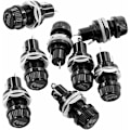 Miniatyrbillede 3 af 5: 10 stk. 5 x 20 mm sikringsholder AC 10A 250V Sort skruehætte sikringsholder, panelmonteret skruehætte sikringsholder