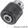 Miniatyrbillede 2 af 5: 1,5-13 mm 6,35 mm Hex Skaft Hurtigskift Borepatron Adapter, 1/2-20UNF Borepatron Konverter med Patronnøgle til Elektrisk Boremaskine Konvertering