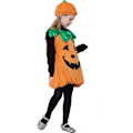 Pikkukuva 4 / 6: Lasten Halloween-asut, kuuma kurpitsaliivi pojille ja tytöille pumpa väst 3-4 år