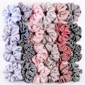 Miniatyrbillede 1 af 5: 24 stk. Hår Scrunchies, Hårsnoddar, Hårbånd, Rockabilly Multicolor multifärg