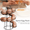 Miniatyrbilde 2 av 3: Spiral Egg Holder Metall Egg Display Stativ Kurv Egg Dispenser Egg Holder