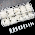 Miniatyrbillede 1 af 5: 500 stk. Halv Dæk Falske Negle Tips - Akryl Negle Tips, 10 Størrelser Dame Fransk Stil Akryl Kunstig Tip Manicure med Æske til Negle Tips Art Saloner a