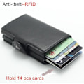 Miniatyrbillede 4 af 4: Dobbelt Anti-Tyveri Tegnebog RFID-NFC Sikker POP UP Kort Holder