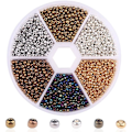 Miniatyrbilde 1 av 7: Blandet farge glassperler - Mini Rocailles perle sett for DIY-håndverk golden