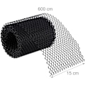 Miniatyrbilde 4 av 4: Takrennerist, Sett med 2, Hver 600 x 15 cm, Plastrist, 12 m Total Beskyttelse, Svart