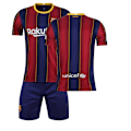 Miniatyrbillede 6 af 9: 20-21 Barcelona trøje hjemme og ude sort, guld og pink Messi fodbolduniform sæt Barcelona pink No. 9 black socks L