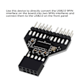 Pikkukuva 4 / 5: IC 9-nastainen USB HUB -otsikko USB 2.0 9-nastainen liitinadapteri RGB Sp:lle