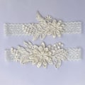 Miniatyrbillede 2 af 2: 2 stk./sæt Dame Bryllup Brude Blonde Strømpebånd Bælter Seler Festtilbehør Gaver Cream