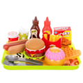 Miniatyrbillede 1 af 3: IC Legetøjssæt, Fastfood - 26 Dele multifarve