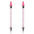 Miniatyrbilde 1 av 5: IC 2 stk Rhinestone Picker, Diamantmaling, Dotting Pen, Dobbelrosa