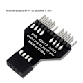 Pikkukuva 3 / 5: IC 9-nastainen USB HUB -otsikko USB 2.0 9-nastainen liitinadapteri RGB Sp:lle