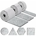 Miniatyrbillede 1 af 5: Selvklæbende møbelpuder, møbelstolpuder 3 ruller (100 10cm+100 5cm+100 2cm), 4mm tyk stolpude filtpad