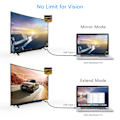 Pikkukuva 5 / 5: Typ C Thunderbolt 3 USB C till HDMI 4K/30Hz-kabel (10ft/3m) för MacBook Pro iMac Chromebook Pixel Dell XPS-serien Samsung Galaxy Note 20/10/9 svart