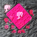 Miniatyrbild 3 av 5: DIY Silikonform Barbie Hästsvans Flicka Form Gjutform Hänge Epoxi