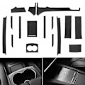 Miniatyrbilde 1 av 5: For Tesla Model X/s Karbonfiber Senterkonsoll Wrap Vinyl Klistremerke Trim Interiør Blankt Wrap Trim Dekal
