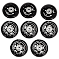 Miniatyrbillede 1 af 5: 8 pakke inline skatehjul, indendørs/udendørs rulleskøjtehjul, udskiftningshjul med leje 64mm