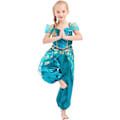 Miniatyrbild 1 av 7: Prinsessakostym, klänning, Jasmine, jumpsuit, halloween, födelsedag, paljetter, festkläder, blå