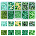 Miniatyrbilde 1 av 7: Fargerike Miniperler til Armbånd - DIY Makron Charmssett Green