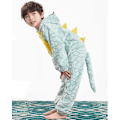 Miniatyrbild 4 av 7: Barnens dinosaurie-onesie pyjamas för pojkar och flickor, drak-huvtröja, kostym, unisex, grön, sovkläder, jumpsuit