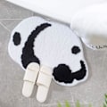 Miniatyrbilde 4 av 4: IC Sklisikker badematte Pandaformet tuftet plysj Supermyk, koselig vaskbar baderomsmatte i soverommet Tykke matter for barn (18\" x 27\", Panda)