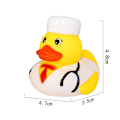 Miniatyrbillede 6 af 9: Kreativ Halloween gummiandedragtøj, der klemmer og laver lyde, MJ51 legetøj, flydende gul and (10 stk) White Duck
